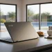 Lenovo X1 Carbon ultralight business laptop with carbon fiber finish.