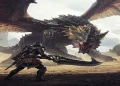 A hunter faces a powerful monster in Monster Hunter Wilds.