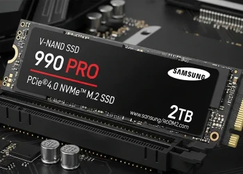 Samsung 990 PRO 2TB NVMe SSD detailed M.2 view