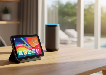 Echo Show 8 and speaker setup for true smart home automation.