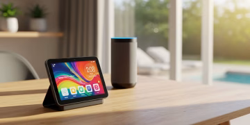 Echo Show 8 and speaker setup for true smart home automation.